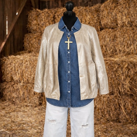 Karen Kane Jackets & Blazers - Karen Karen Gold Metallic Women’s Jacket XL